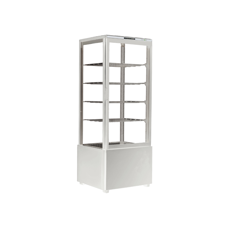 Hamoki iMW-98L - Countertop 4 Sided Chilled Glass Display Fridge 98ltr - White