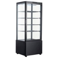 Hamoki iMB-98L - Countertop 4 Sided Chilled Glass Display Fridge 98ltr - Black