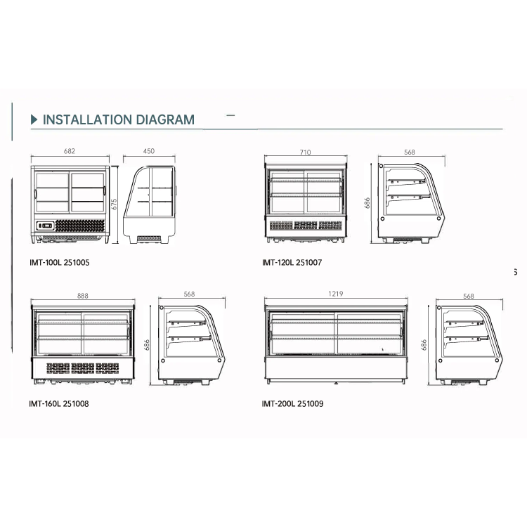 Hamoki Countertop Display Fridge, 100Ltr Curved Glass, Black