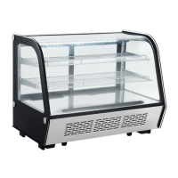 Hamoki iMT-160L Premium Countertop Food and Drink Display Chiller 160ltr Curved Glass Front