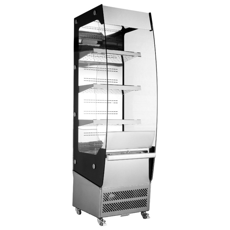 Hamoki Slimline Commercial Chilled Food - Display Fridge - 220ltr Slimline Open Fronted Multideck HA-220L