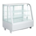 251024 Hamoki iMT-100L Countertop Display Fridge - White - Chiller 100ltr - Curved Front - 3 Display Levels - Digital Controller