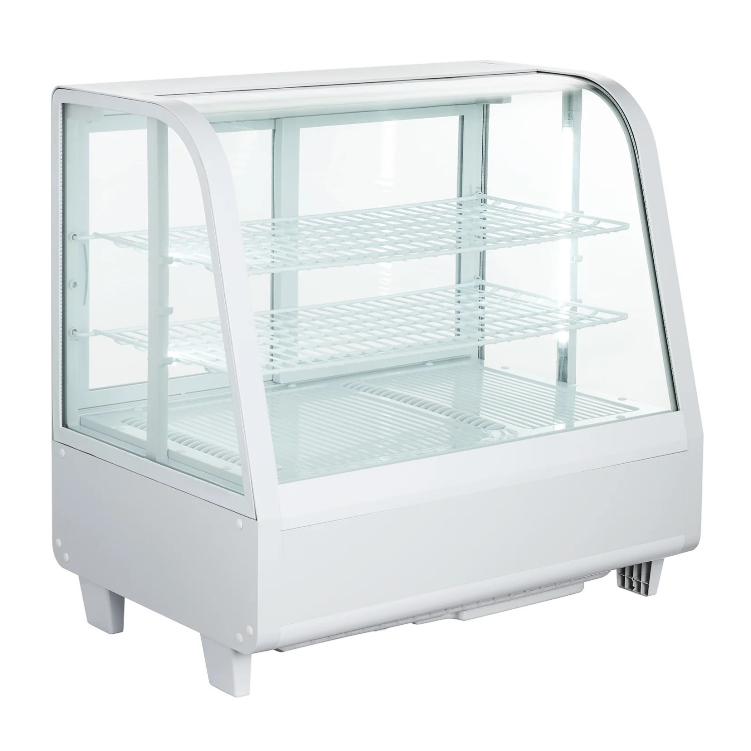 Hamoki Commercial Countertop Display Fridge 100 Ltr Curved Front 13A Plug-in
