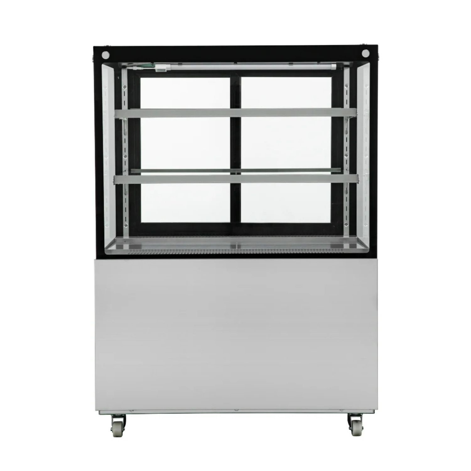 Heated Food Display Showcase 330 Ltr 3 Shelves Visible Glass Plug