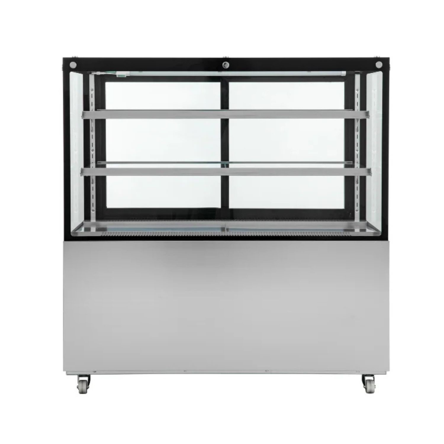 Heated Food Display Showcase 460 Ltr 3 Shelves Visible Glass Plug
