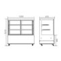 Hamoki Heated Display Cabinet - 700 Ltr, 3 Shelves, 1800mm Wide