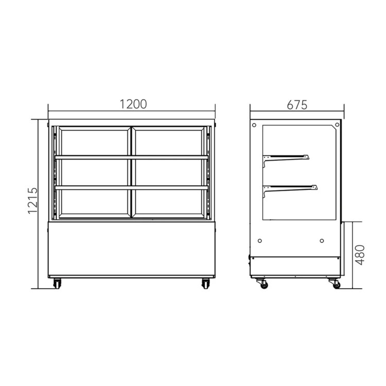 Hamoki Heated Display Cabinet - 700 Ltr, 3 Shelves, 1800mm Wide