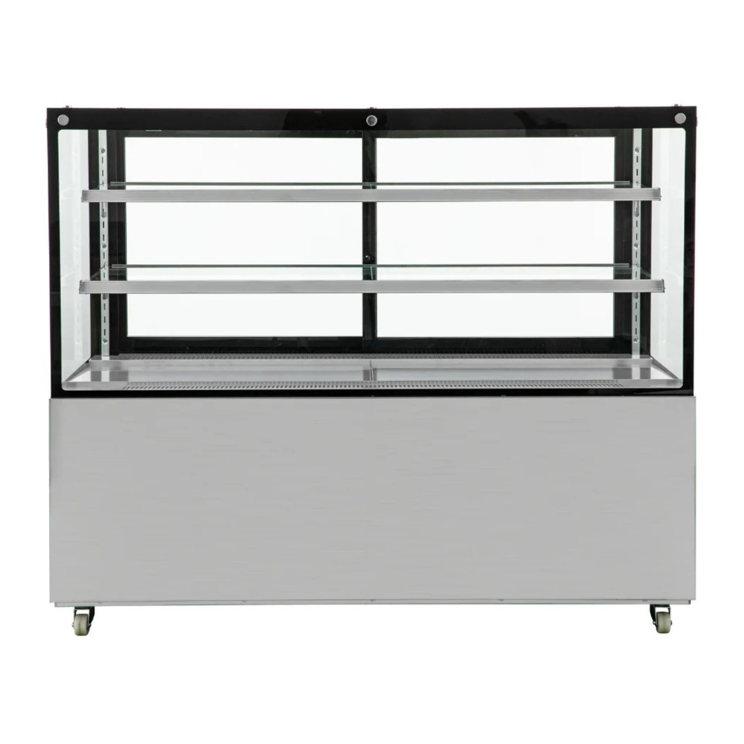 Heated Food Display Showcase 580 Ltr 3 Shelves Visible Glass Plug