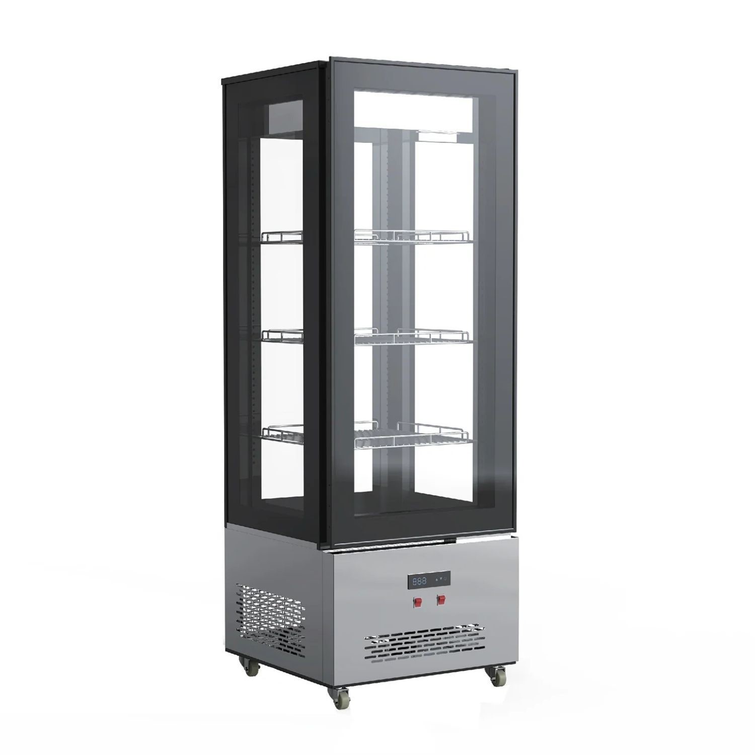 Upright Commercial Display Fridge 405 Ltr 650mm Wide & Stainless Steel