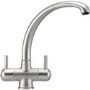 GRADE A2 - Minor Cosmetic Damage - Franke FZURSS Zurich Ceramic Disc Quarter Turn Tap - SilkSteel