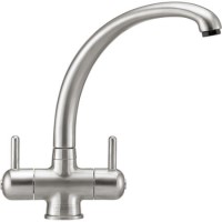 GRADE A2 - Minor Cosmetic Damage - Franke FZURSS Zurich Ceramic Disc Quarter Turn Tap - SilkSteel