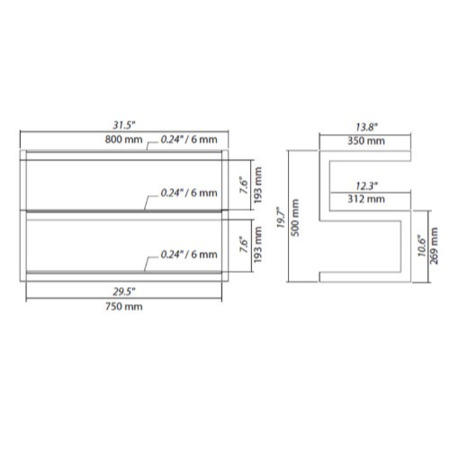 Norstone Esse Black and Frost TV Stand - Up to 37 Inch