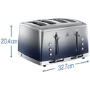 Russell Hobbs 25141 Eclipse 4 Slice Toaster - Midnight Blue