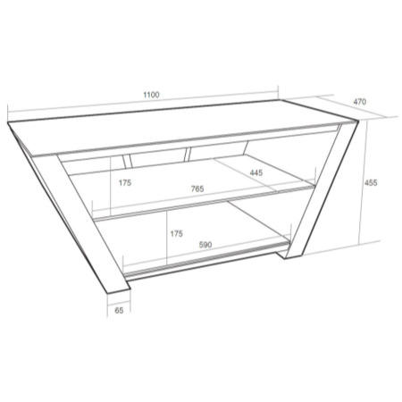 Peerless New Orleans Light Oak TV Stand - Up To 50 Inch