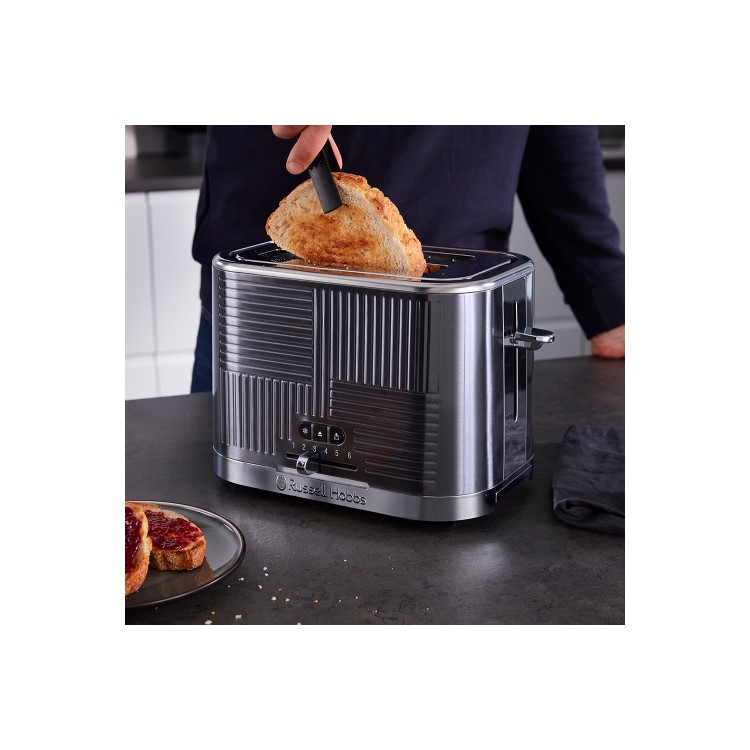 Russell Hobbs 25250 Geo 2 Slice Toaster - Silver