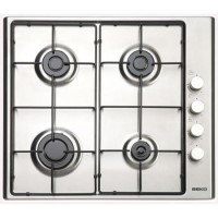 GRADE A2 - Beko HIZG64120SX 58cm Wide Four Burner Gas Hob Stainless Steel