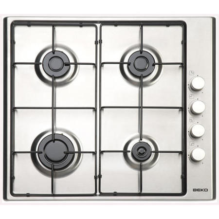 GRADE A2 - Beko HIZG64120SX 58cm Wide Four Burner Gas Hob Stainless Steel