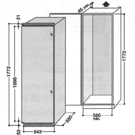 GRADE A2 - Light cosmetic damage - Hotpoint HS3022VL 177x54cm In-column Integrated Fridge