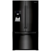 GRADE A2 - Light cosmetic damage - Samsung RFG23UEBP1 G-series 3-door Large Capacity Freestanding Fridge Freezer - Gloss Black