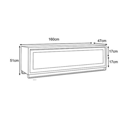 Elmob Exclusive Black TV Cabinet - Up to 60 Inch