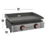 Blackstone 22 Inch 2 Burner Gas Tabletop Plancha Griddle
