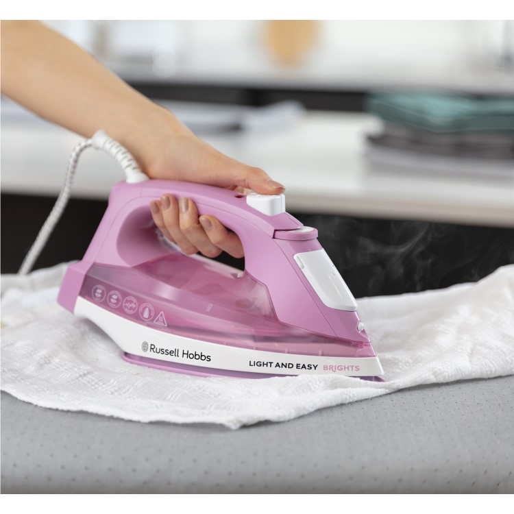 Russell Hobbs 25760 Light & Easy Brights 2400W Iron - Rose