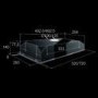 Elica ELB802M Elibloc 9 80 2M Grey Twin Motor 72.4cm Canopy Cooker Hood