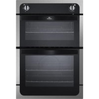 GRADE A1 - As new but box opened - New World NW901G Gas Built In Twin Cavity Oven Stainless Steel
