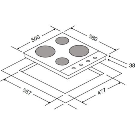 Matrix Four Function Electric Oven and Sealed Plate Electric Hob Pack in Stainless Steel