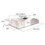 GRADE A1 - As new but box opened - Elica ELB602M Elibloc 9 60 2M Grey Twin Motor 52cm Canopy Hood