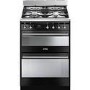Smeg SUK62MBL8 Concert 60cm Double Oven Dual Fuel Cooker - Black