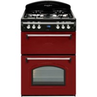 GRADE A1 - As new but box opened - Leisure GRB6GVR Heritage Double Oven 60cm Gas Cooker - Red