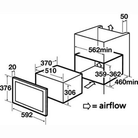 CDA Ex-display Built-in or Freestanding Microwave Stainless Steel