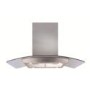 GRADE A1 - As new but box opened - CDA ECPK90SS Curved Glass 90cm Wide Island Hood - Stainless Steel