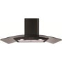 CDA 90cm Dual Fuel Range Cooker With Free Curved Glass Chimney Hood - Black