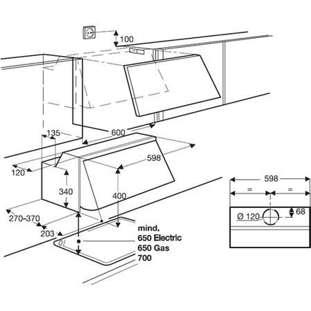 GRADE A2 - Light cosmetic damage - AEG DE6261-ML 60cm Integrated Hood