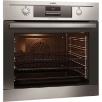 AEG Ex-display Pyroluxe Plus Electric Built-in Single Oven in Anti-Fingerprint Stainless Steel
