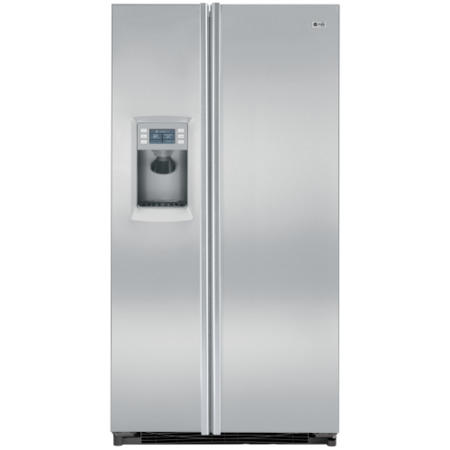 GRADE A2 - Minor Cosmetic Damage - GE 444440596 PJU25YGXFSV Side-by-side Fridge Freezer - Stainless Steel Doors