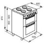 GRADE A1 - Baumatic BCE520SL Dual Cavity Silver 50cm Wide Electric Cooker