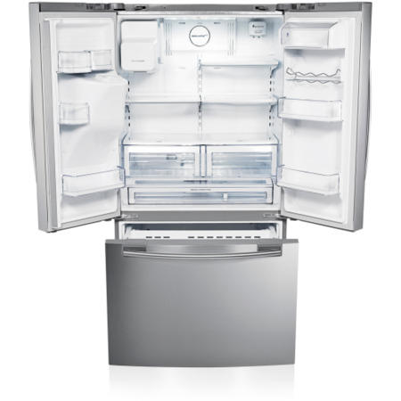 GRADE A2 - Minor Cosmetic Damage - Samsung RFG23UERS1 G-series 3-door Large Capacity Freestanding Fridge Freezer - Real Stainless Steel