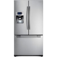 GRADE A2 - Minor Cosmetic Damage - Samsung RFG23UERS1 G-series 3-door Large Capacity Freestanding Fridge Freezer - Real Stainless Steel