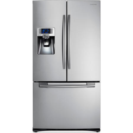 GRADE A2 - Minor Cosmetic Damage - Samsung RFG23UERS1 G-series 3-door Large Capacity Freestanding Fridge Freezer - Real Stainless Steel
