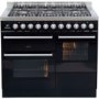GRADE A2 - Minor Cosmetic Damage - Britannia SI10XG6EK E-line 100cm Dual Fuel Range Cooker With Extra Grill - Gloss Black