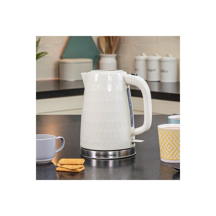 GRADE A1 - Russell Hobbs 26052 Honeycomb Kettle - Cream