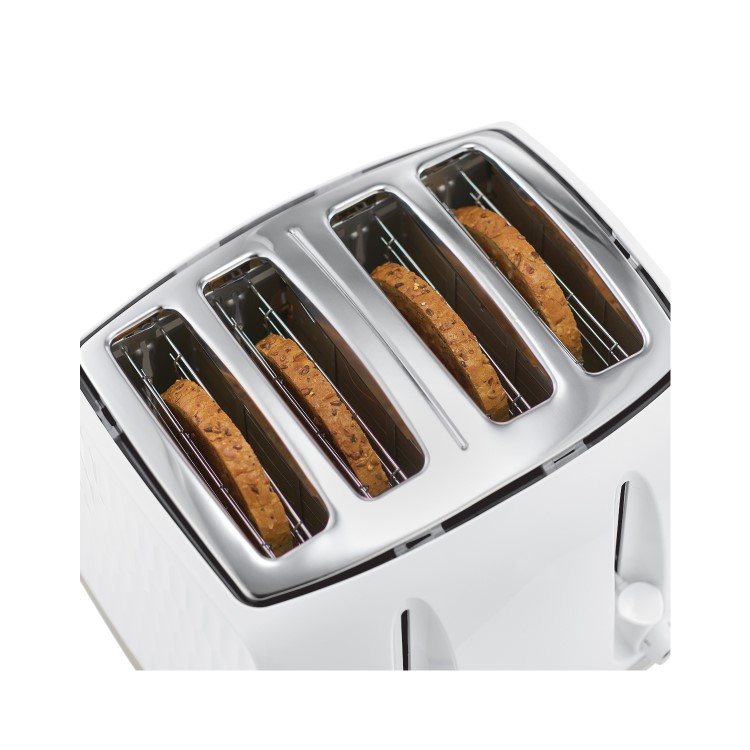 Russell Hobbs 26070 Honeycomb 4 Slice Toaster - White