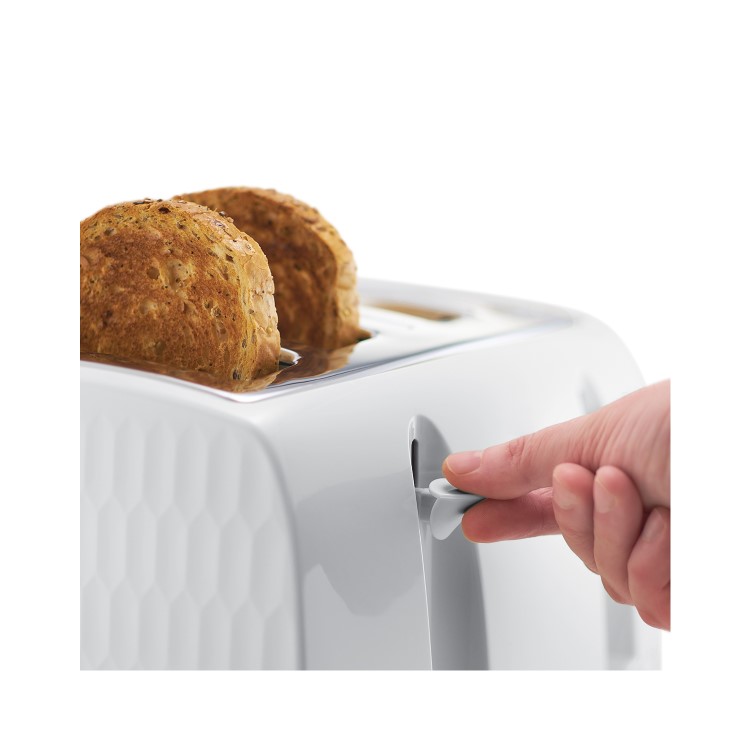 Russell Hobbs 26070 Honeycomb 4 Slice Toaster - White