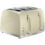 Russell Hobbs 26072 Honeycomb 4 Slice Toaster - Cream