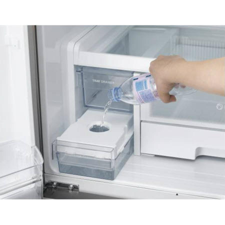 GRADE A2 - Light cosmetic damage - LG GM5148AERV Brushed Steel Multi-door Freestanding Fridge Freezer
