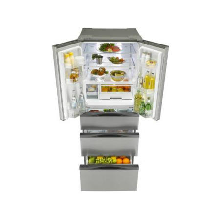 GRADE A2 - Light cosmetic damage - LG GM5148AERV Brushed Steel Multi-door Freestanding Fridge Freezer