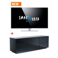 Panasonic TX-L42E6B 42 Inch Smart LED TV in Silver and TV Cabinet